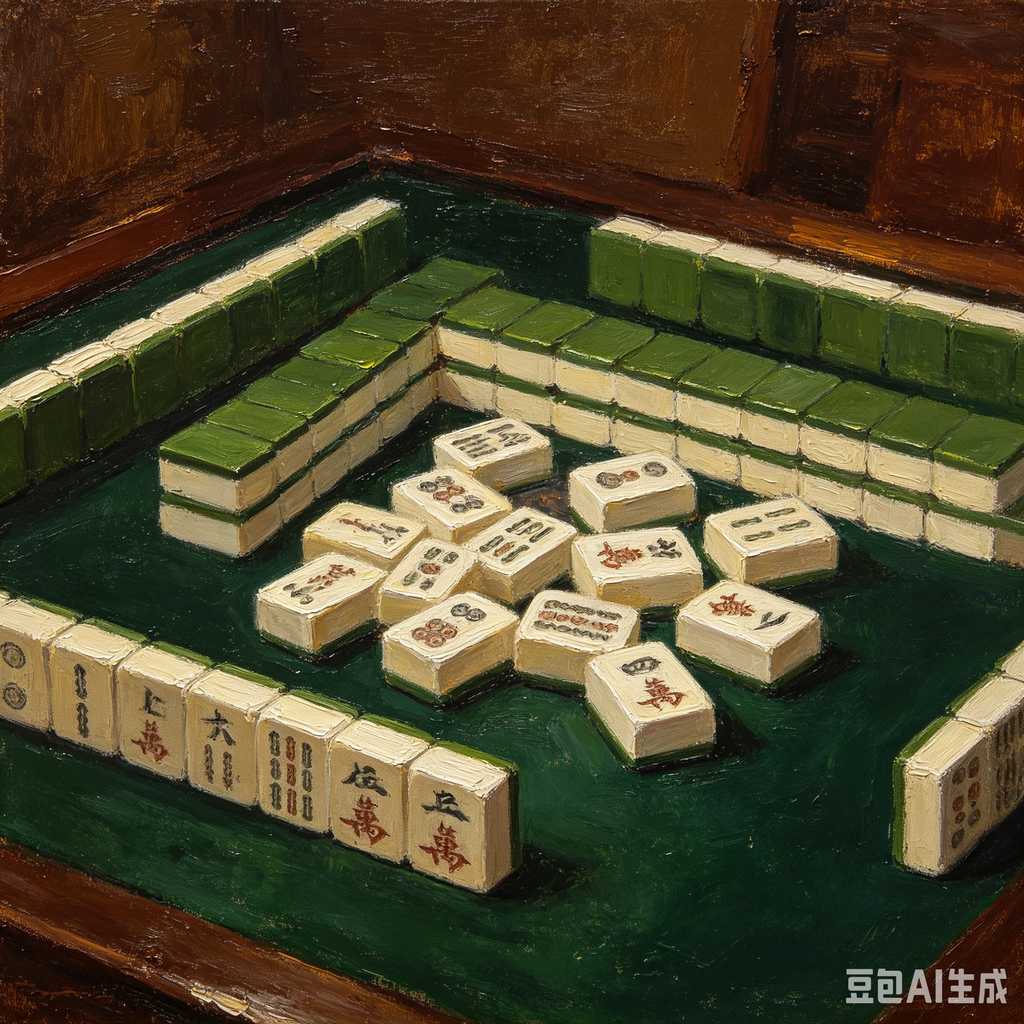 blue mahjong tiles